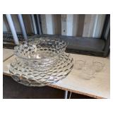 Large Fostoria Punch Bowl Set w/ (50) Glasses