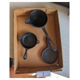 (3) Small Skillet Decor