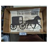 Vintage Amish Metal Horse & Buggy and Other