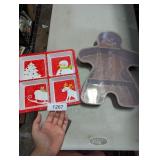 (2) Plastic Christmas Divider Trays