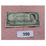 1954 Canada $1.00 Bill