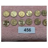 (12) Presidential Dollar Coins