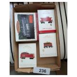 (4) Hallmark Keepsake Train Ornaments