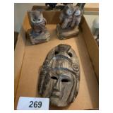 (2) Owl Figurines & Other