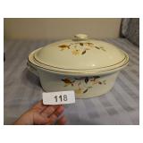 Hall Jewel Tea China Oval Casserole Dish