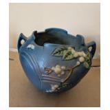 Roseville Pottery Blue Snowberry Planter