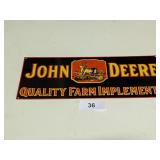 Metal John Deere Sign (15-1/2"x6")