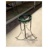 Green Metal Plant Stand