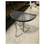 Metal Half Moon Table