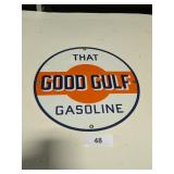 Metal Gulf Gasoline Sign (11-3/4" diam.)