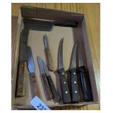 Assorted Knives & Meat Cleaver