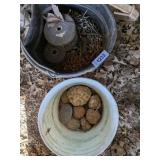 Bucket of Nails & Bucket of Rocks / Geodes