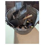 Galvanized Bucket w/ Handle, Ratchet,