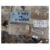 Assorted License Plates - Rusted