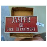 Jasper Fire Department Metal Sign 1x6