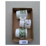 (3) Milk Glass Fire King Mugs