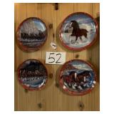 4 Budweiser Decorative Plates