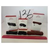 3 2016 Lionel Train Hallmark Ornamnets