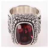 STERLING SILVER 13.0 X 9.0MM SPINEL LADIES RING