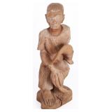 HAND-CARVED AFRICAN WOODEN TRIBAL STATUE