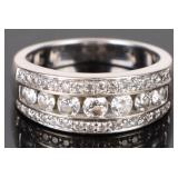 14K WHITE GOLD DIAMOND LADIES RING