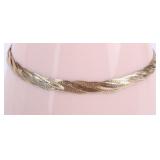 14K YELLOW GOLD TWISTED CHAIN LADIES BRACELET