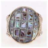 STERLING SILVER ABALONE SHELL MEN