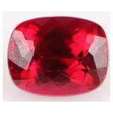 15.40CT CUSHION-CUT RED RUBY LOOSE GEMSTONE