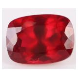 25.40CT LARGE CUSHION-CUT RED RUBY LOOSE GEMSTONE