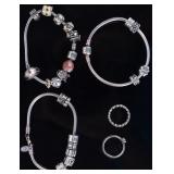 PANDORA CHARM BRACELETS & RINGS SILVER & GOLD