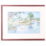 M. CAROL "HAMPTON PARK..." SIGNED PRINT W/ COA