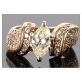 1.25 CT. MARQUIS DIAMOND 14K YLW GOLD RING