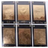 ~22KT. GOLD FOIL BASEBALL CARDS COLLECTION - (6)