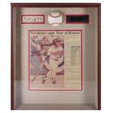 TERRY PENDLETON 1991 NL MVP SIGNED BASEBALL FRAMED