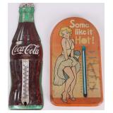 ANTIQUE COKE & MARYLIN MONROE THERMOMETERS10