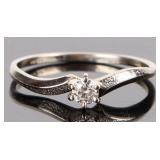 LADIES DIAMOND SOLITAIRE 10K YELLOW GOLD RING