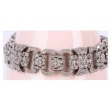 DIAMOND LINK LADIES STERLING SILVER BRACELET