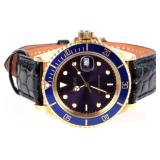 18K GOLD GENEVE AUTOMATIC MENS WRISTWATCH