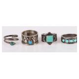 TURQUOISE SOUTHWEST STERLING SILVER LADIES RINGS