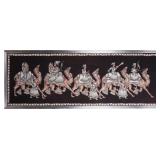 72 X 24" RAJASTHAN INDIA ART TAPESTRY W/ CAMELS