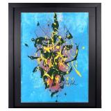 DALE CHIHULY ACRYLIC PAINTING - AUTH. NOT VERIFIED