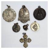 Old Religious Medallions & Cross