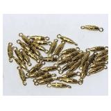 Chain Necklace Screw Clasps Gold Tone Lot of 42