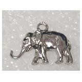 Elephant Charm Silver