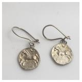 Ancient Coin Style Earring Set Sterling Silver