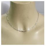 Italy Figaro Sterling Silver 925 Chain