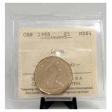 1988 Canada $1 ICCS Mint State 64