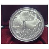 1996 Silver $1 Proof Capsule McIntosh Apple w/COA