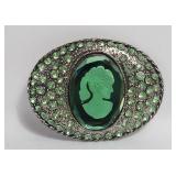 Belt Buckle - Green - Woman