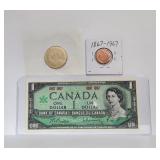 Montreal Expo 67 Banknote & Medal Set